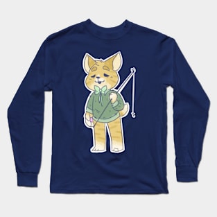 Fishing Kitty Cat Long Sleeve T-Shirt